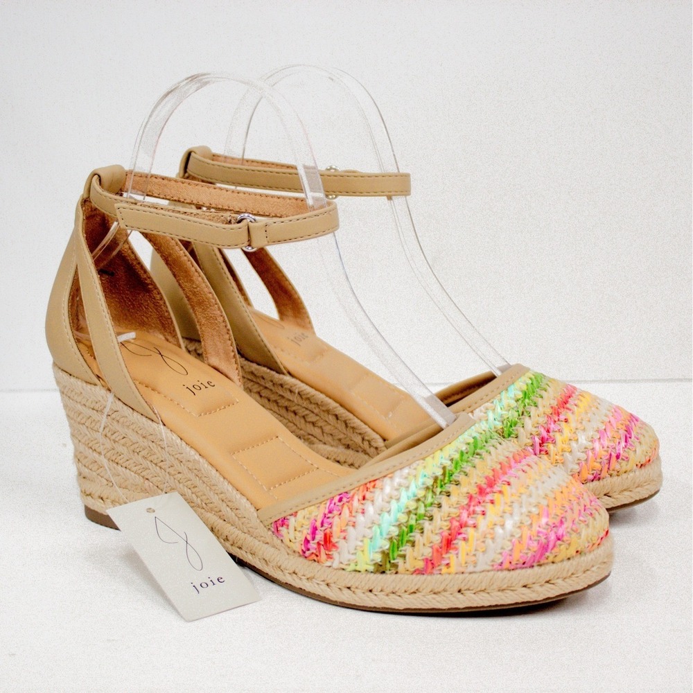 Joie Sloan Espadrille Wedge Sandals, Striped Zig Zag, Women's Size 7 M -NWT - Picture 2 of 12